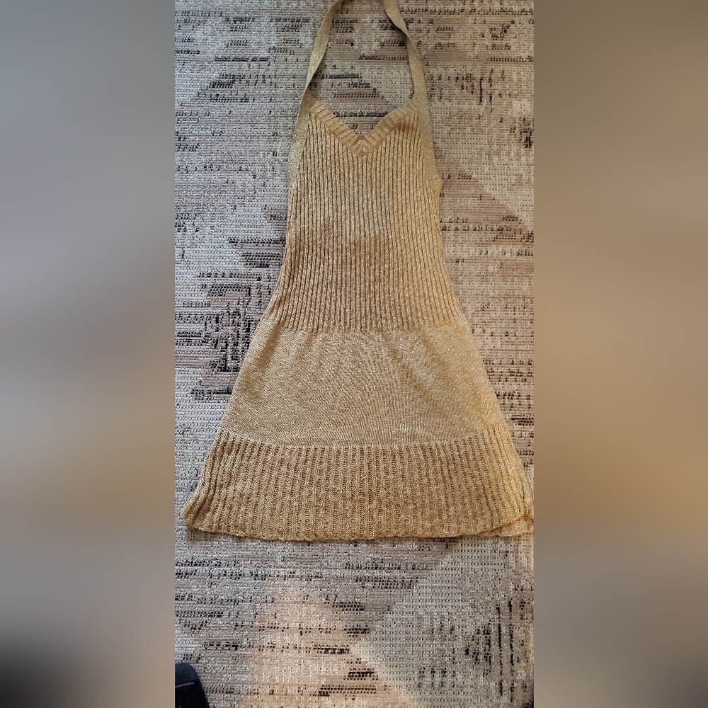 Moschino cheapandchic Women Gold sleeveless blouse
